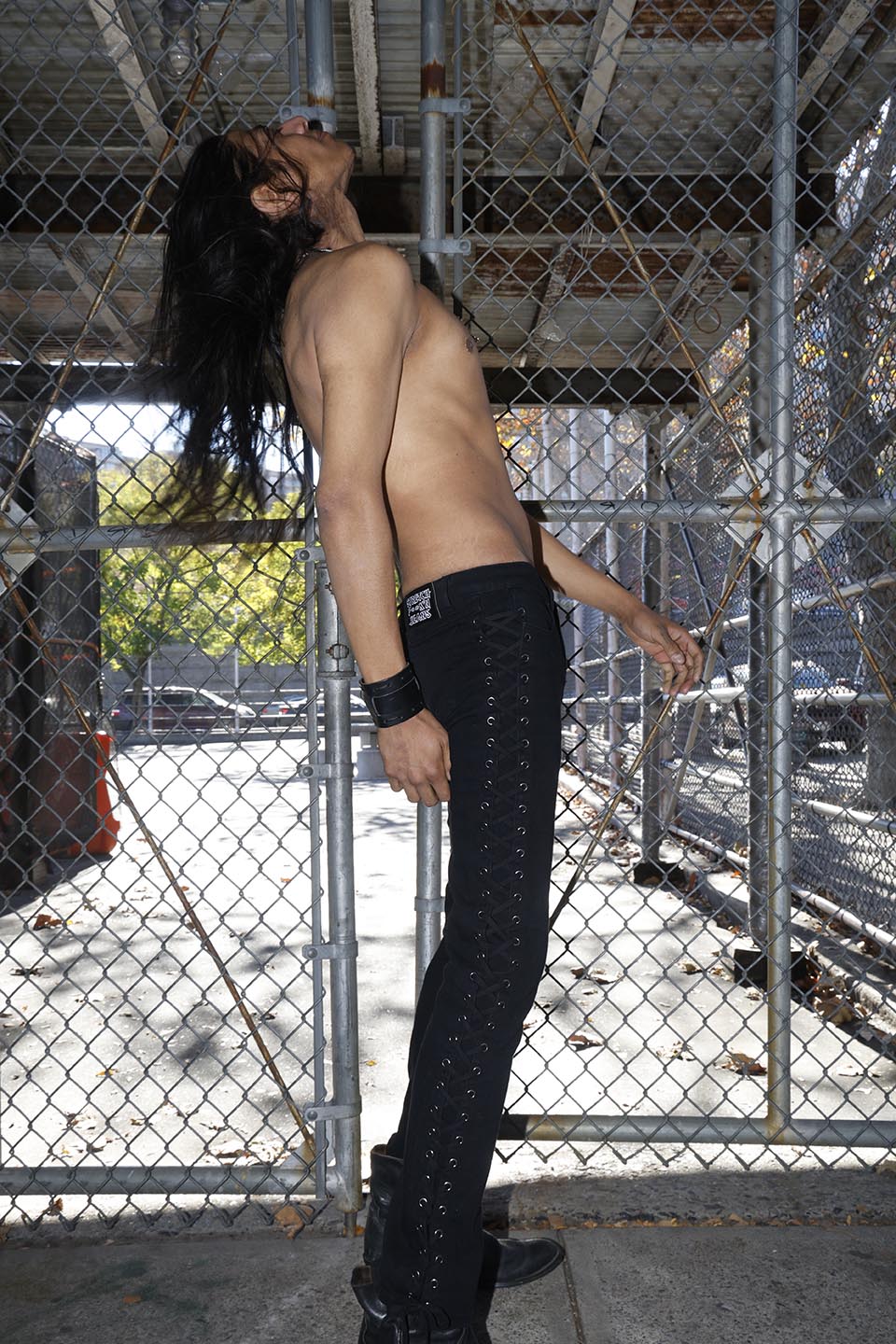 Side Lace Rocker Jeans - Image 9