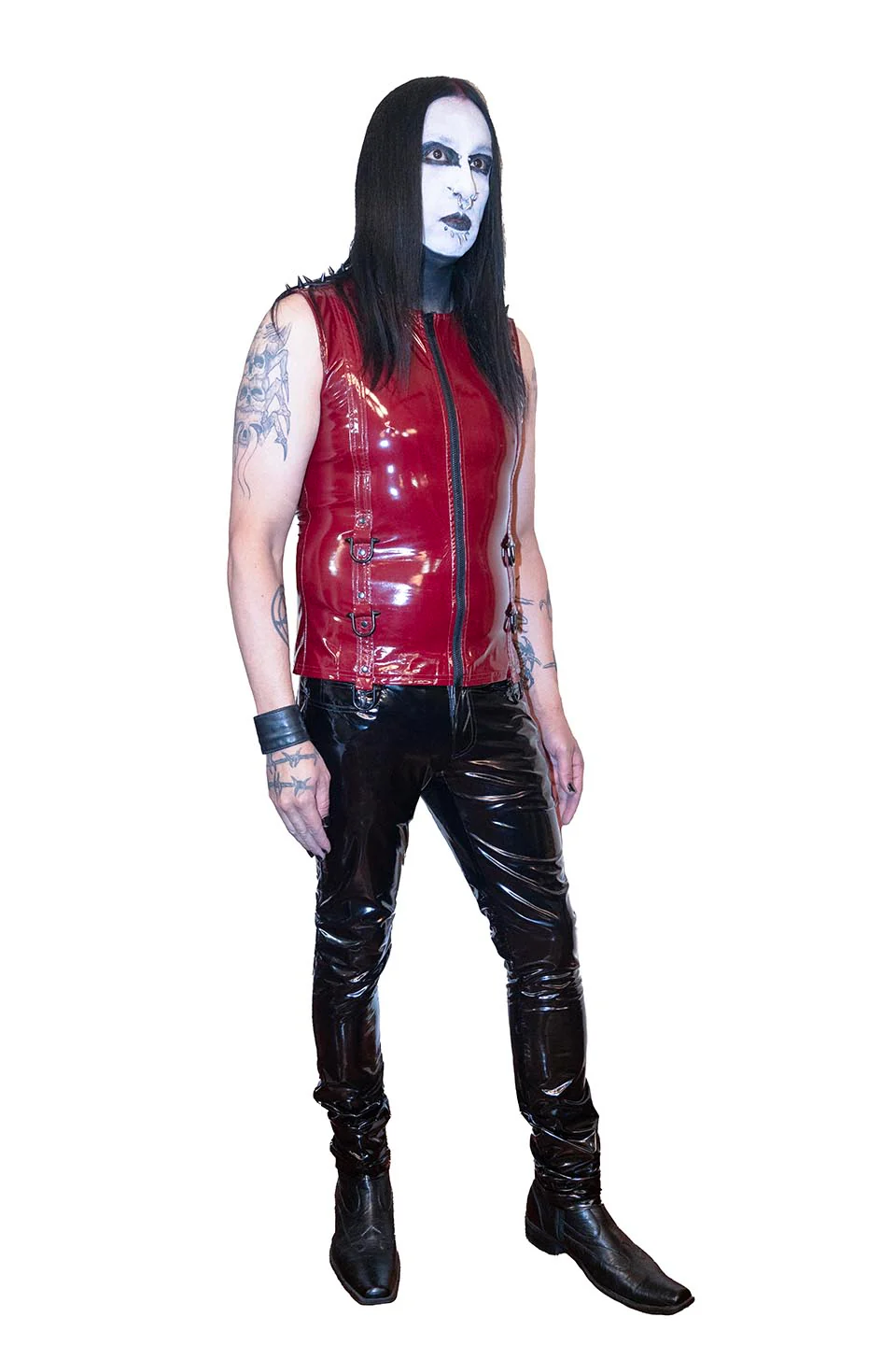 Skinny PVC Vinyl Stretch Jeans - Image 4