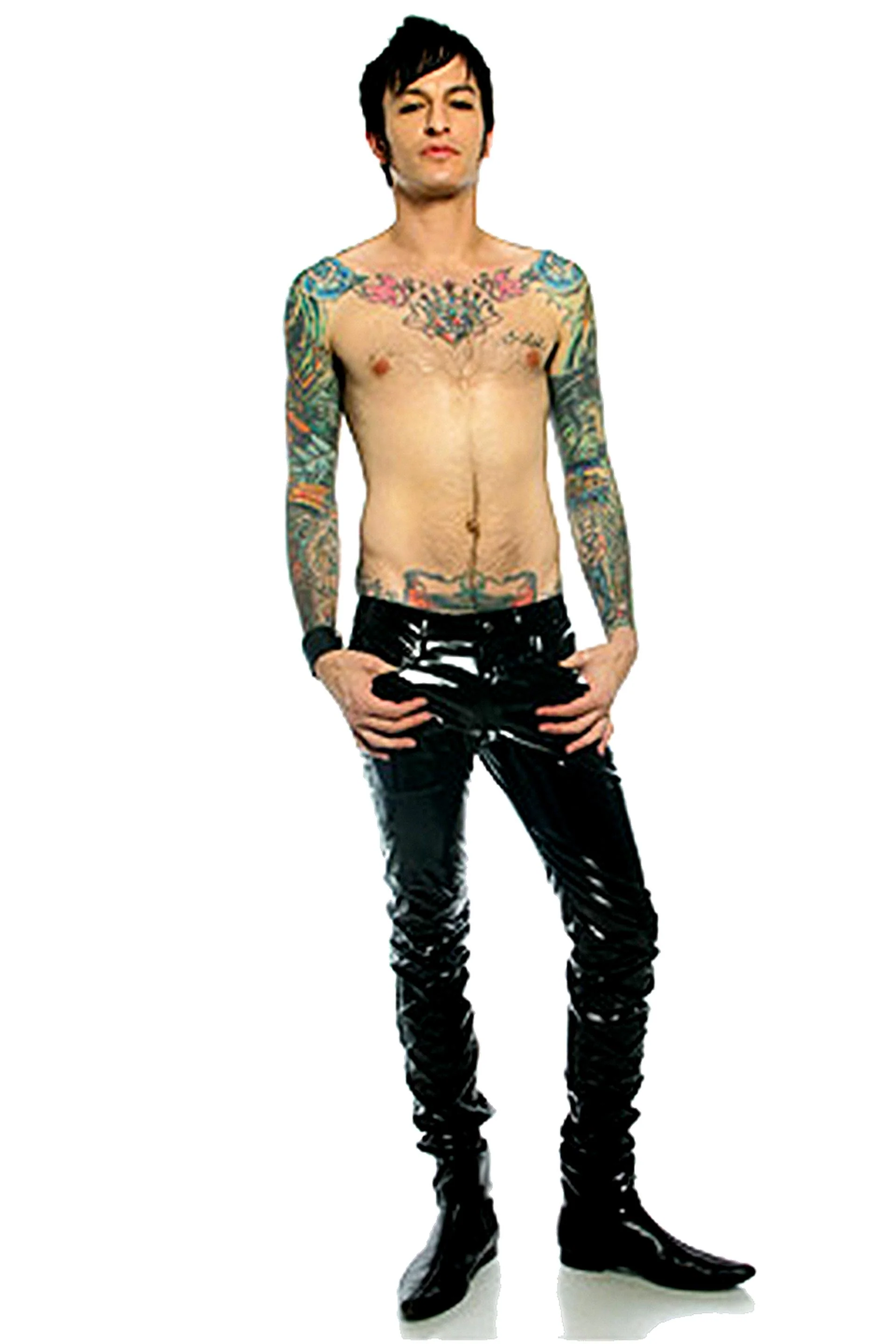 Skinny PVC Vinyl Stretch Jeans - Image 5