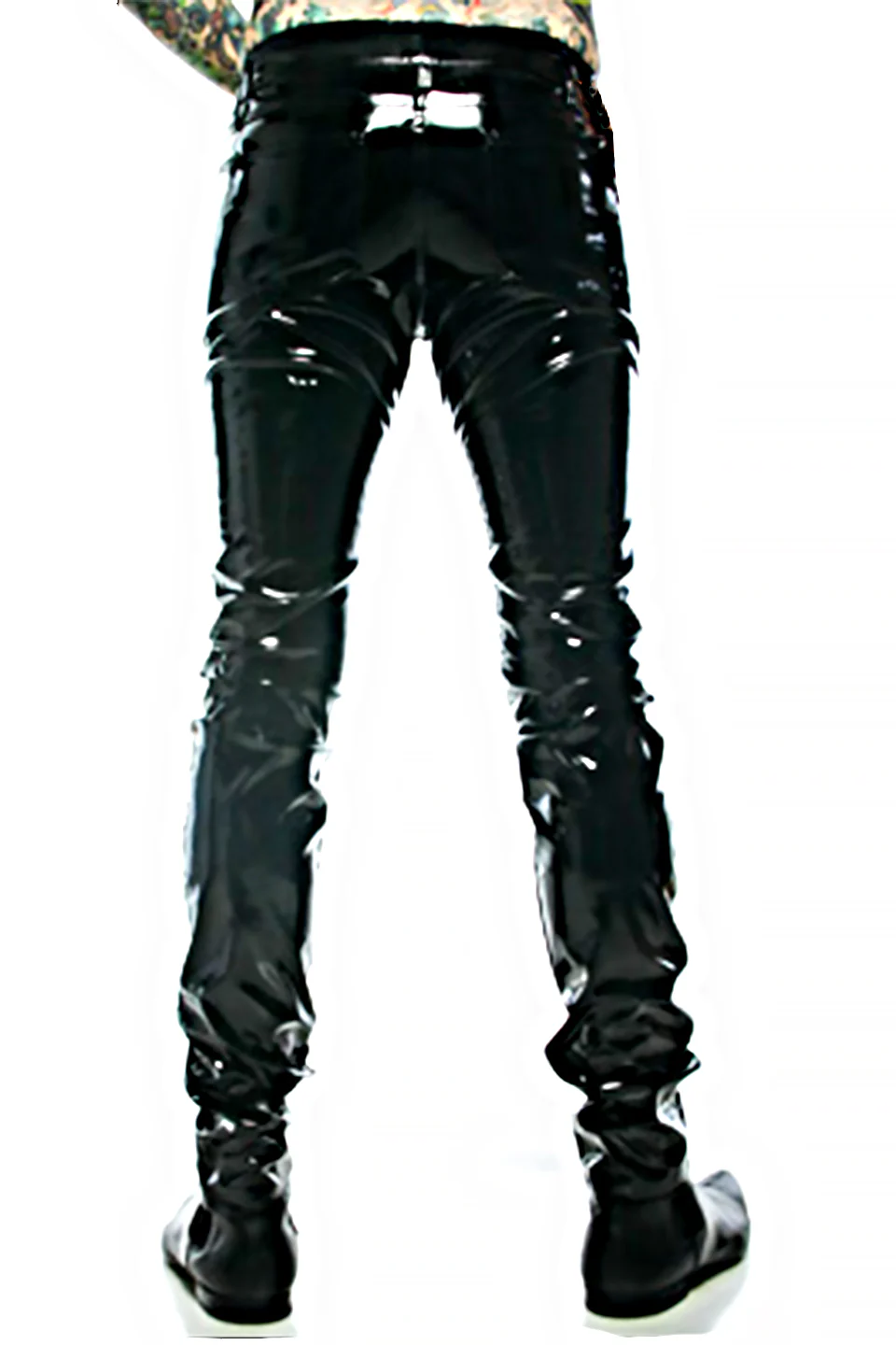 Skinny PVC Vinyl Stretch Jeans - Image 7