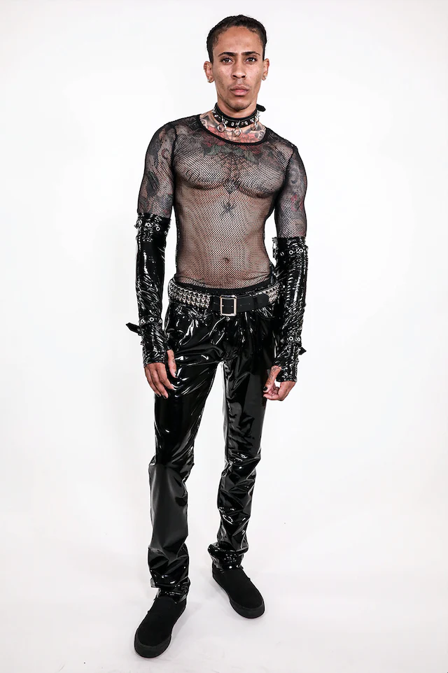 Skinny PVC Vinyl Stretch Jeans - Image 8