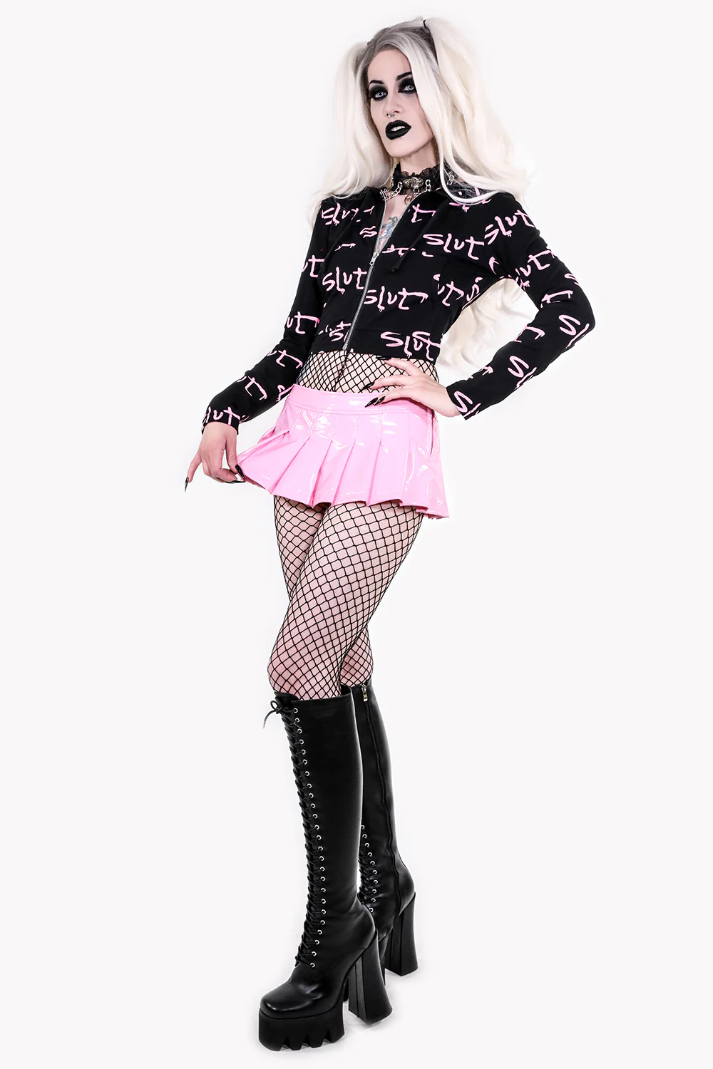 Slut Zipper Hoodie - Image 6