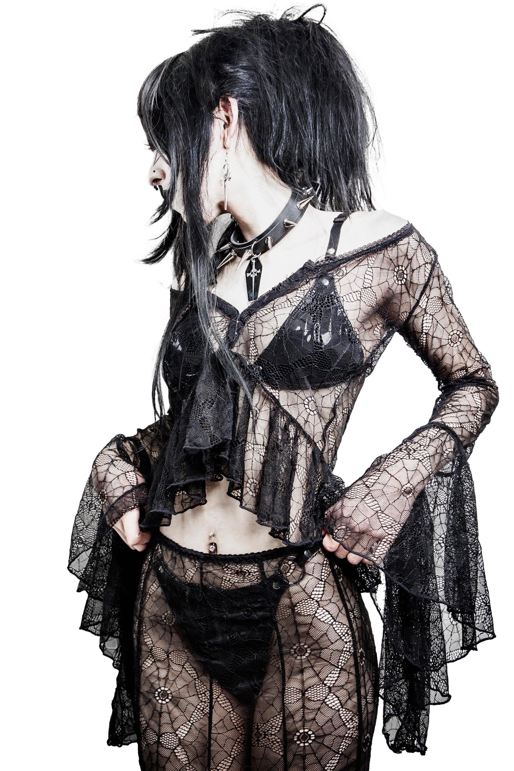 Webutante Spiderweb Bell Sleeve Top - Image 5