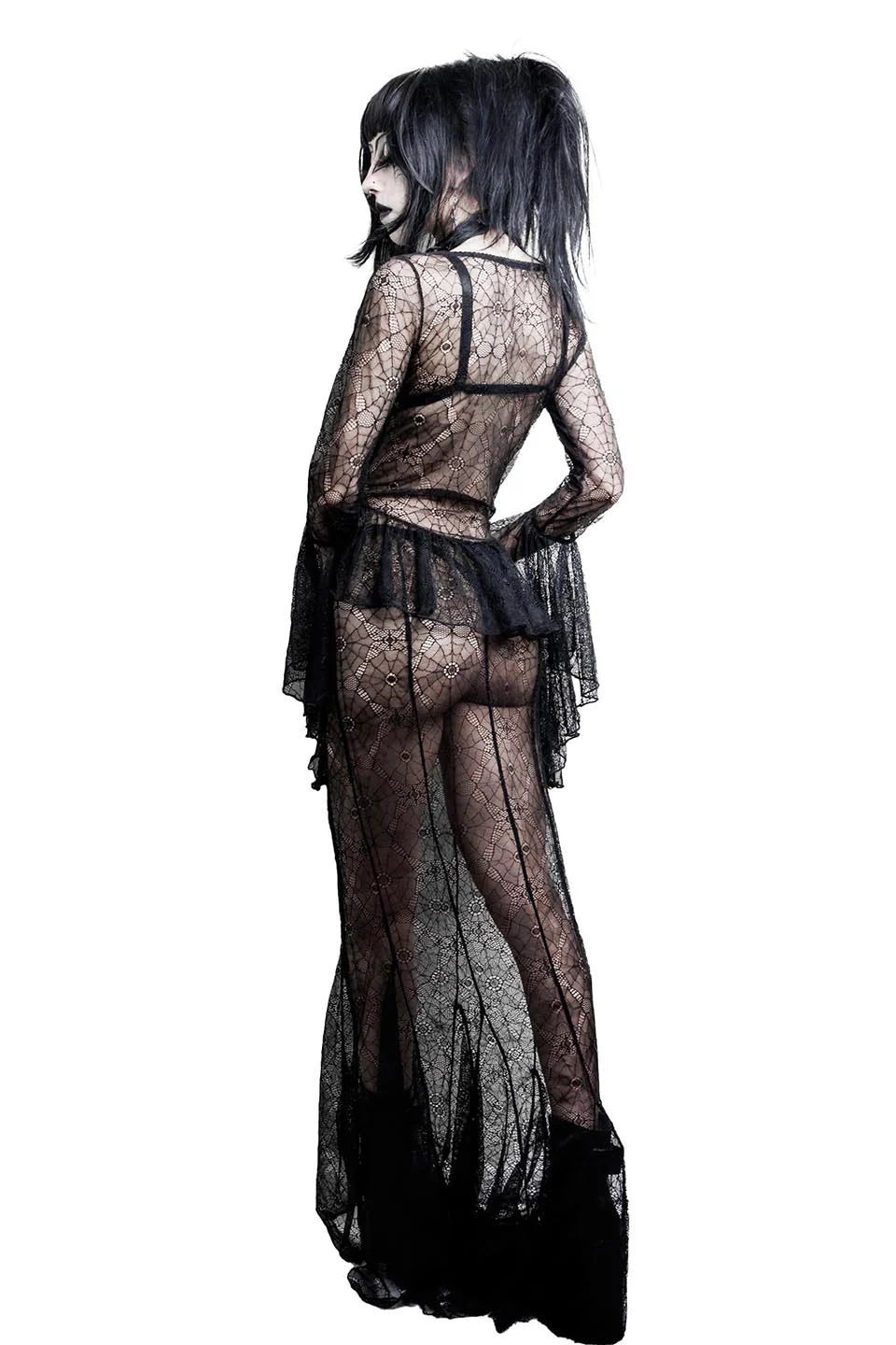 Webutante Spiderweb Mesh Maxi Skirt - Image 6