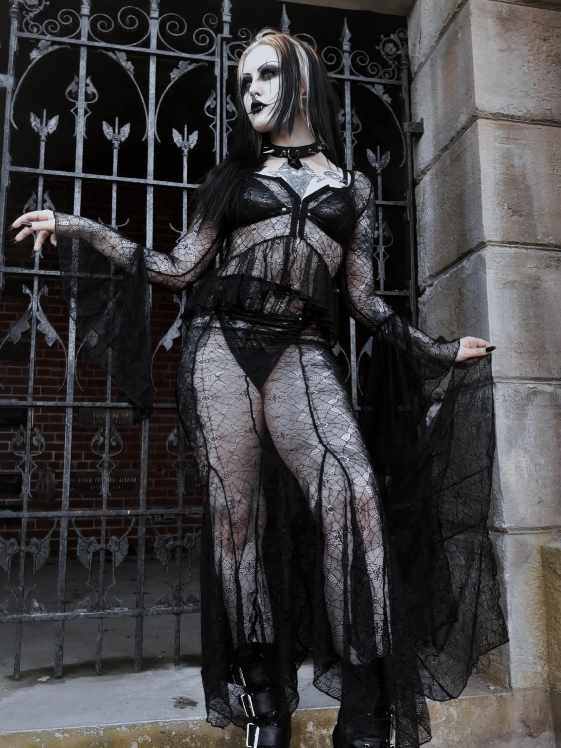 Webutante Spiderweb Mesh Maxi Skirt - Image 7