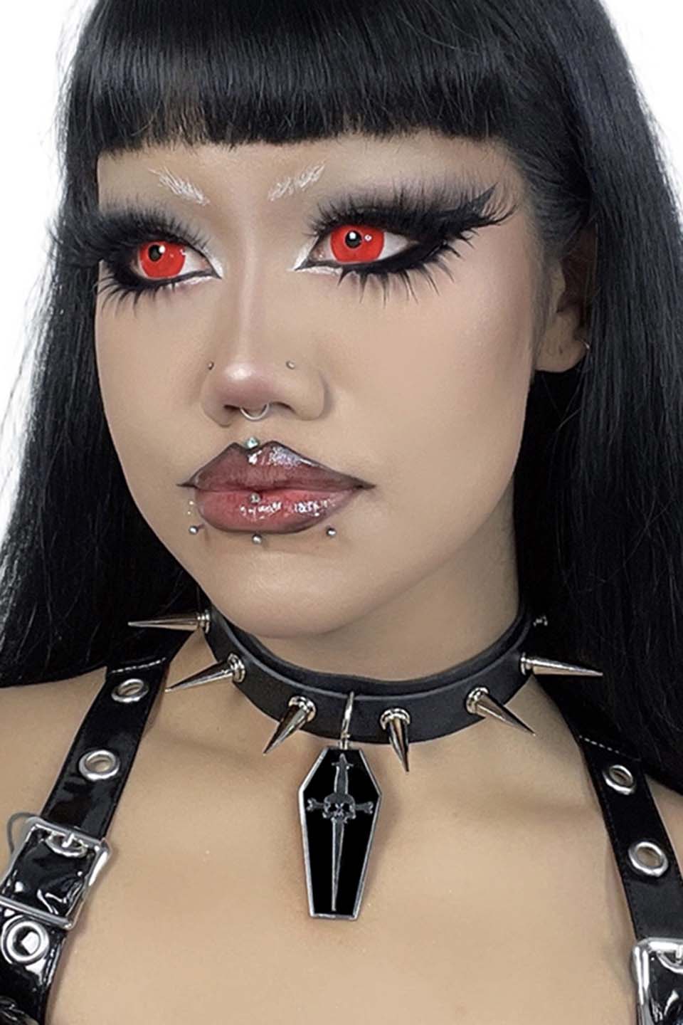 Spiked Choker with Coffin Dagger Pendant - Image 3