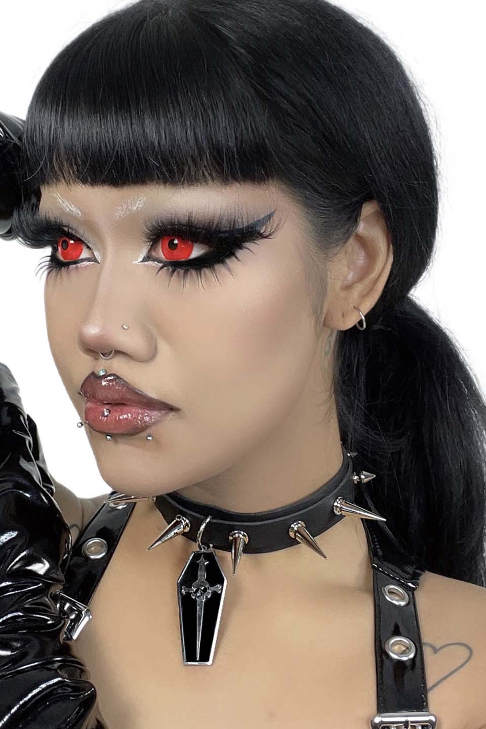Spiked Choker with Coffin Dagger Pendant - Image 4