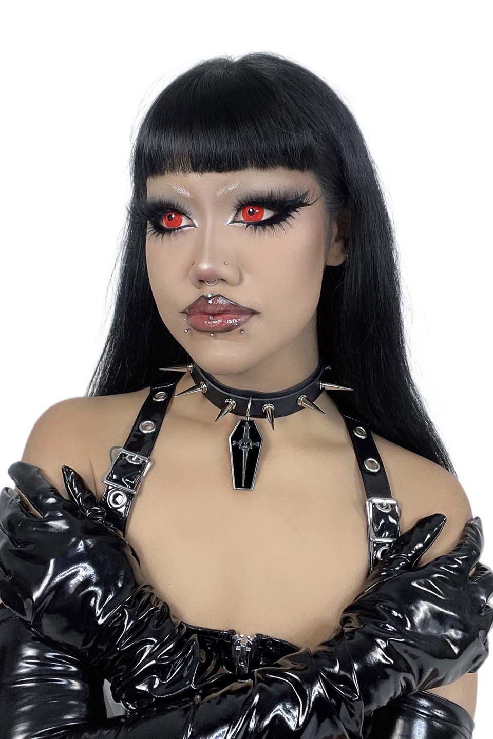 Spiked Choker with Coffin Dagger Pendant - Image 5