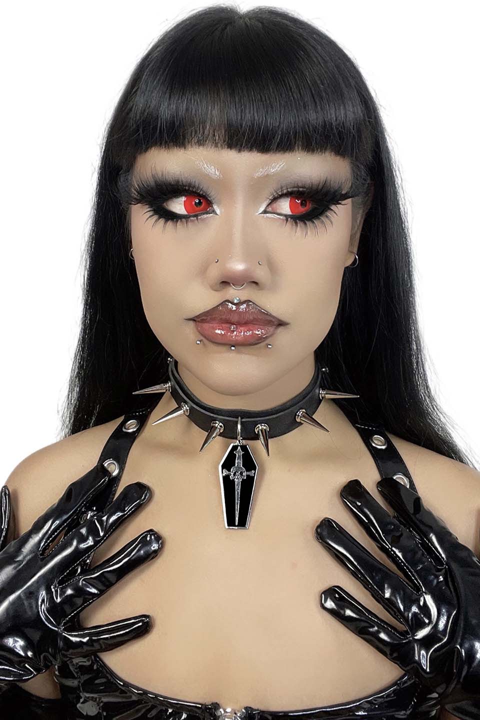 Spiked Choker with Coffin Dagger Pendant - Image 6
