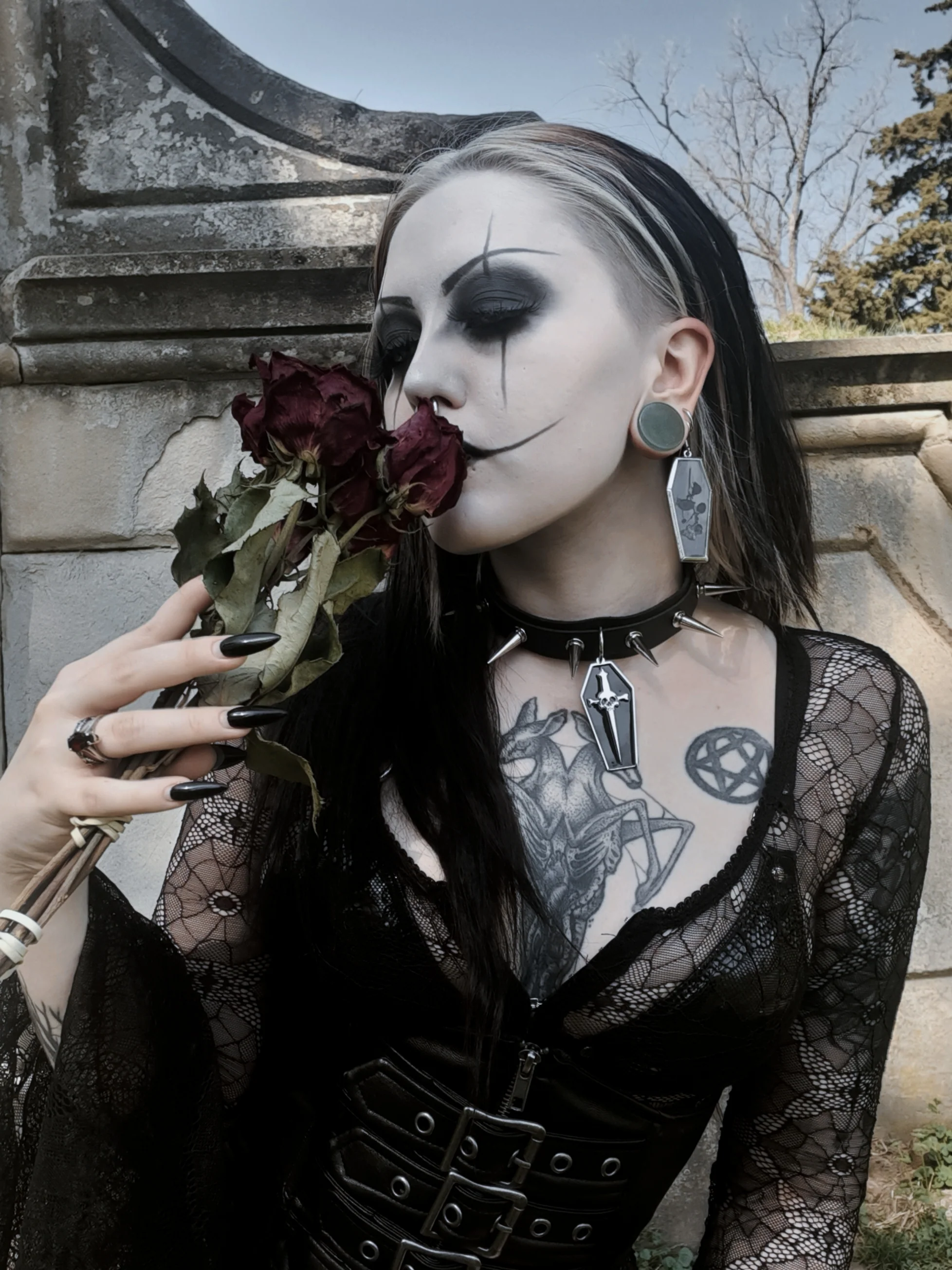 Spiked Choker with Coffin Dagger Pendant - Image 8