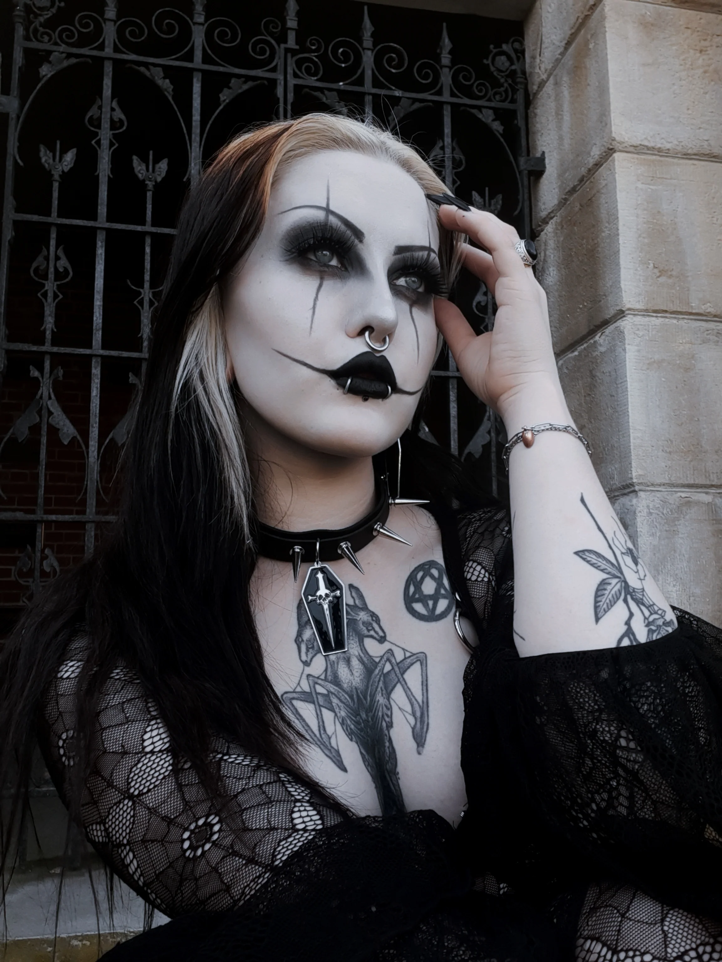 Spiked Choker with Coffin Dagger Pendant - Image 9