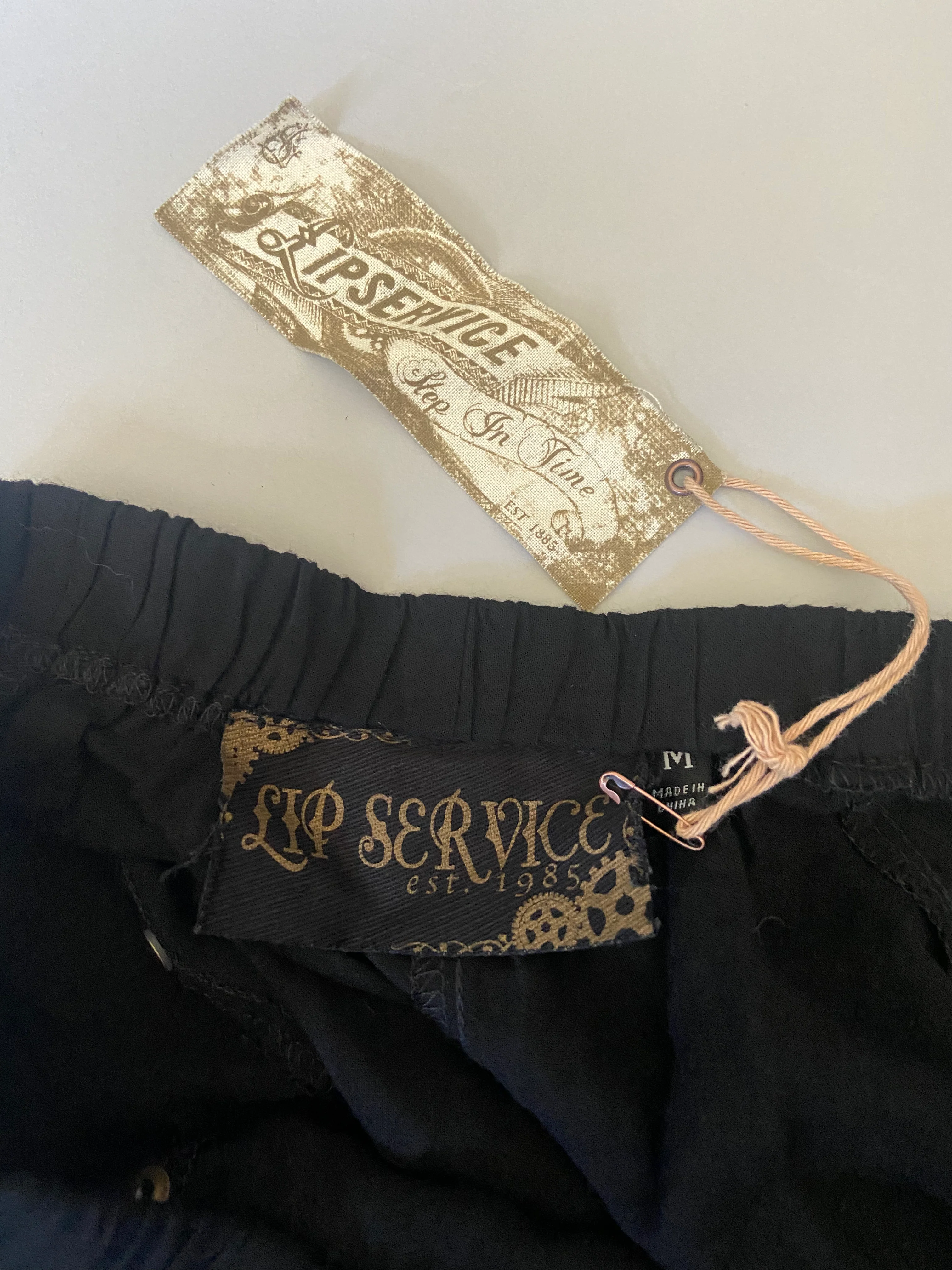 Step in Time Black Rayon Handkerchief Hem - size M - Image 2