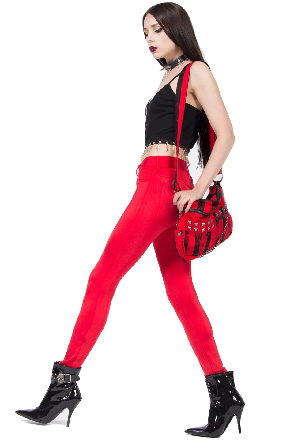 Straight From The Heart Red Glam Spandex Jean - Image 2