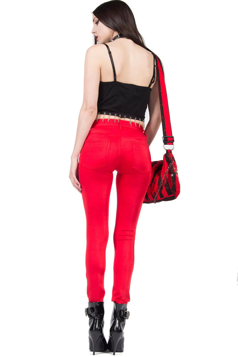 Straight From The Heart Red Glam Spandex Jean - Image 3