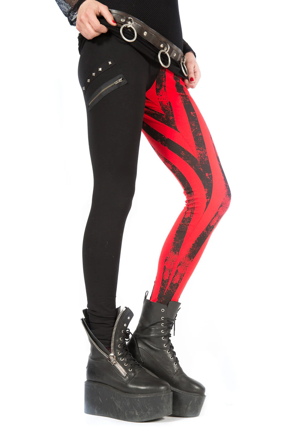Vintage Batz & Bones Striped Leggings - Image 3