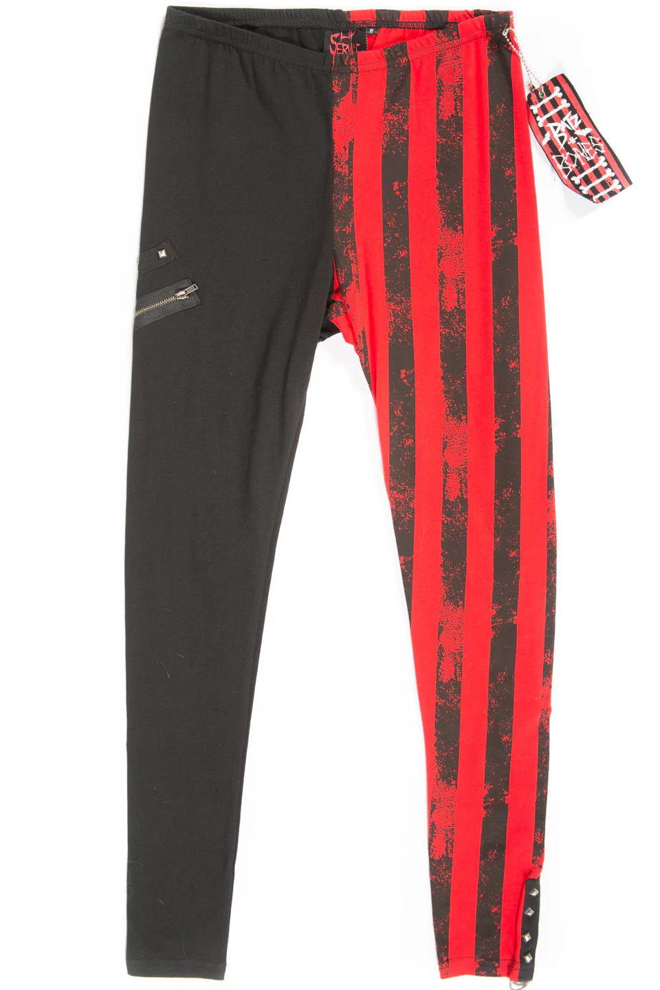 Vintage Batz & Bones Striped Leggings - Image 4