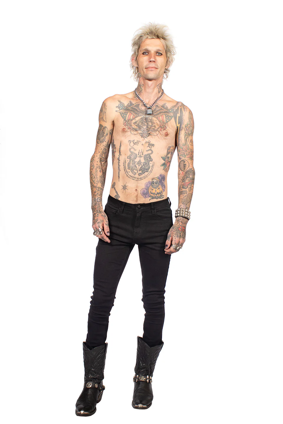 THE 301-G SKINNY BLACK STRETCH FxxK'N JEANS