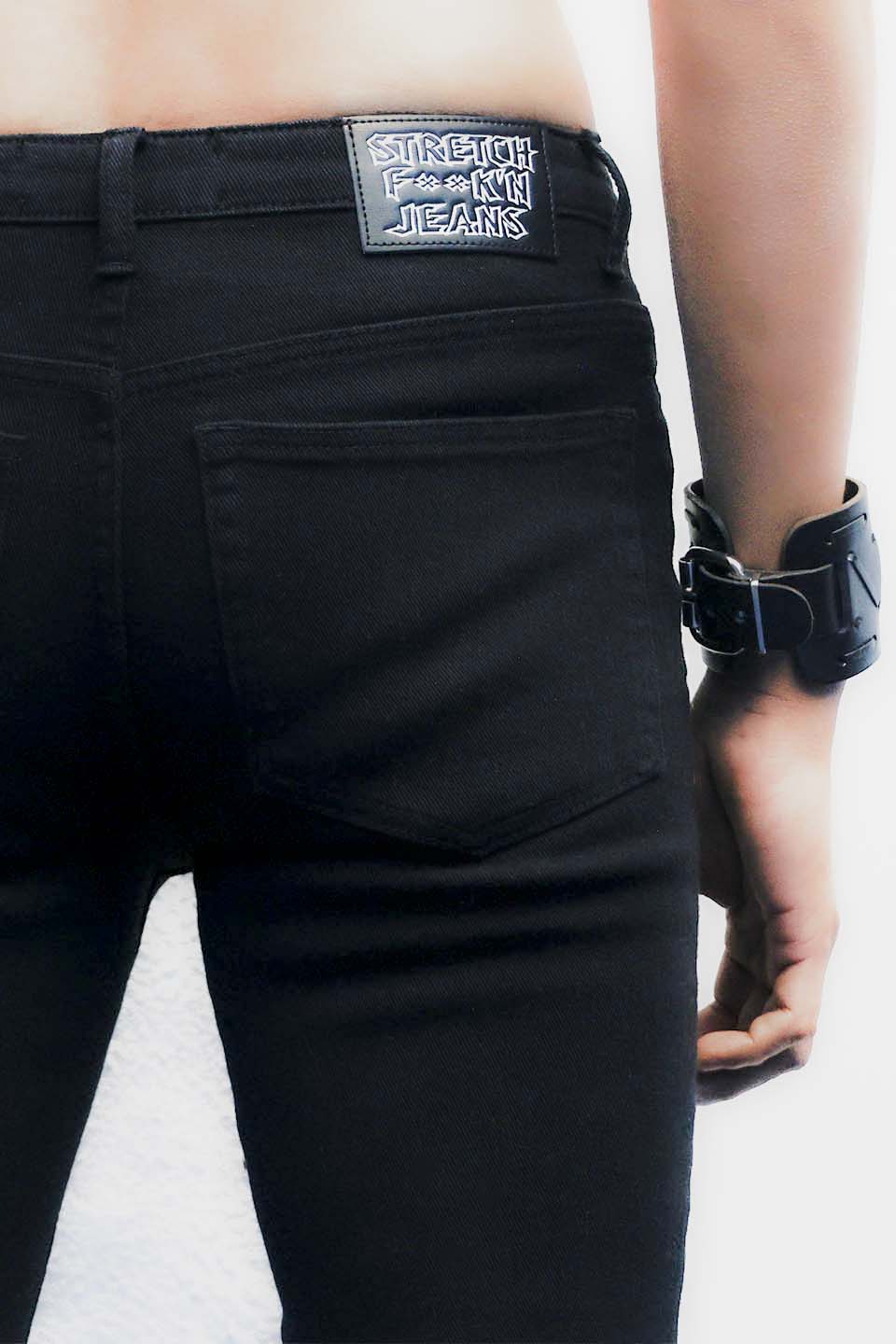 THE 301-G SKINNY BLACK STRETCH FxxK'N JEANS - Image 2