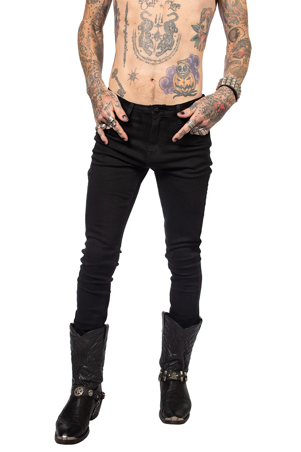 THE 301-G SKINNY BLACK STRETCH FxxK'N JEANS - Image 6