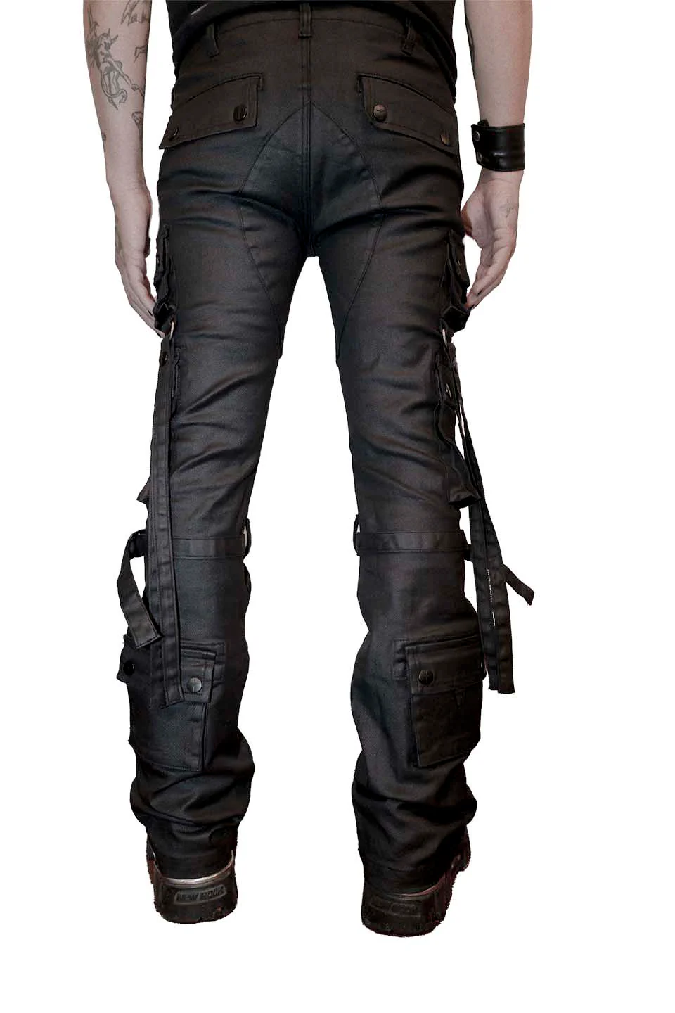 Future Division Wasted Waxed Unisex Cargo Jeans - Image 3