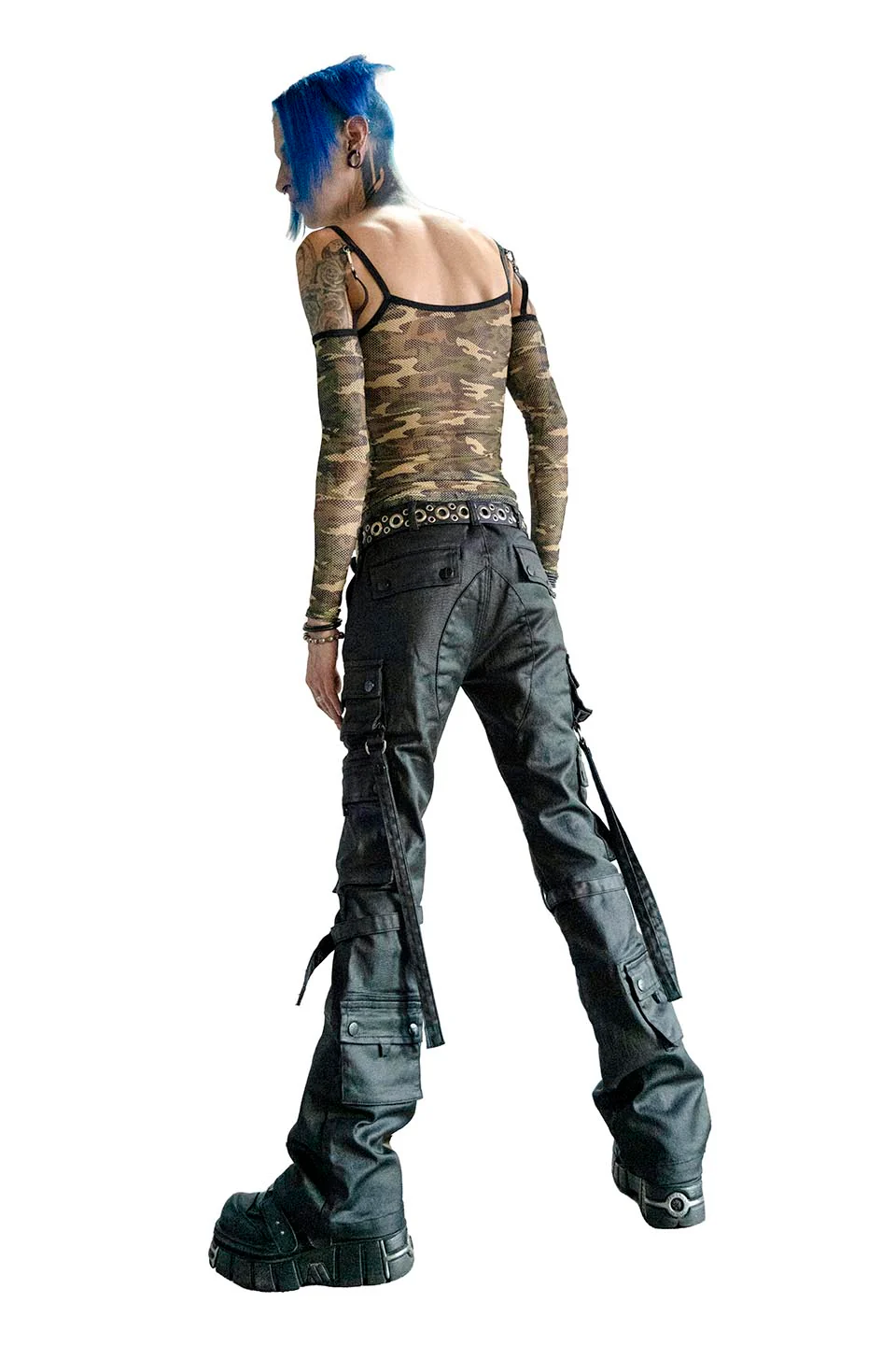 Future Division Wasted Waxed Unisex Cargo Jeans - Image 5