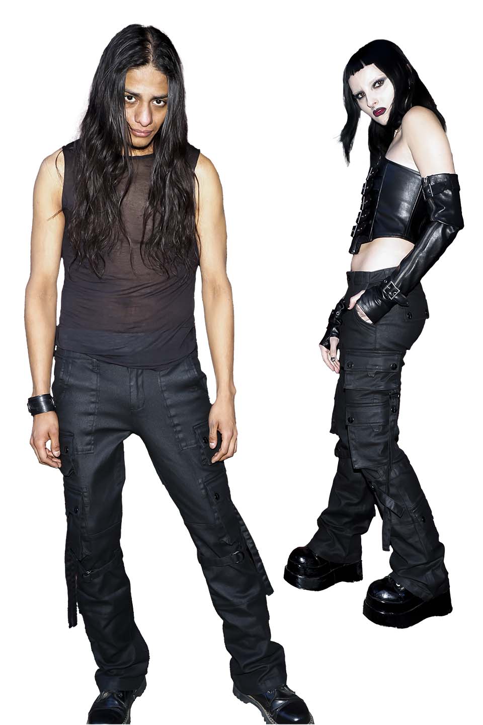 Future Division Wasted Waxed Unisex Cargo Jeans - Image 6