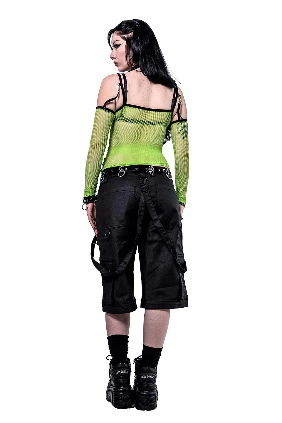 Cyber Green Transformer Fishnet Top - Image 10