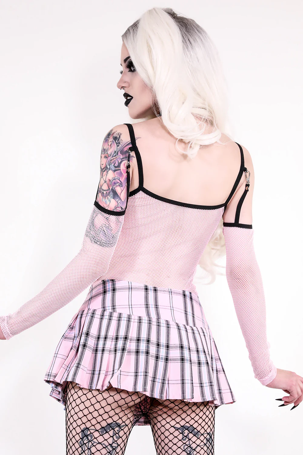 Transformer Fishnet Top Pink - Image 4