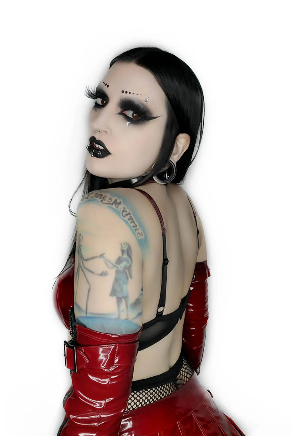 Vampire Red Vinyl Padded Push Up Bra Top - Image 2
