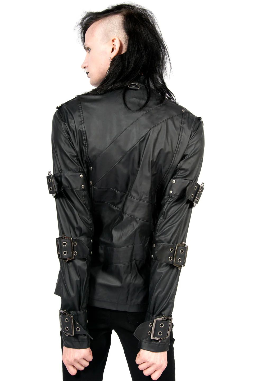 Vintage Vegan Leather Straight Jacket - Image 2