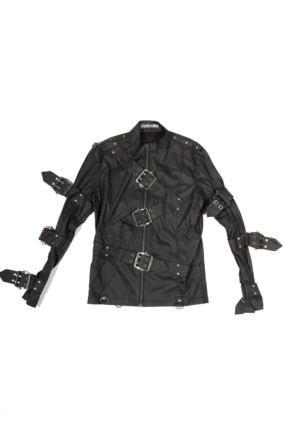 Vintage Vegan Leather Straight Jacket - Image 4