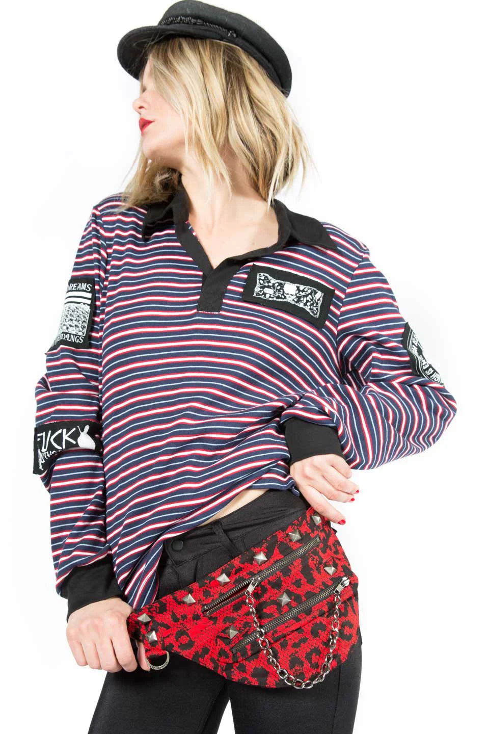 Vintage Batz & Bones Leopard Fanny Pack