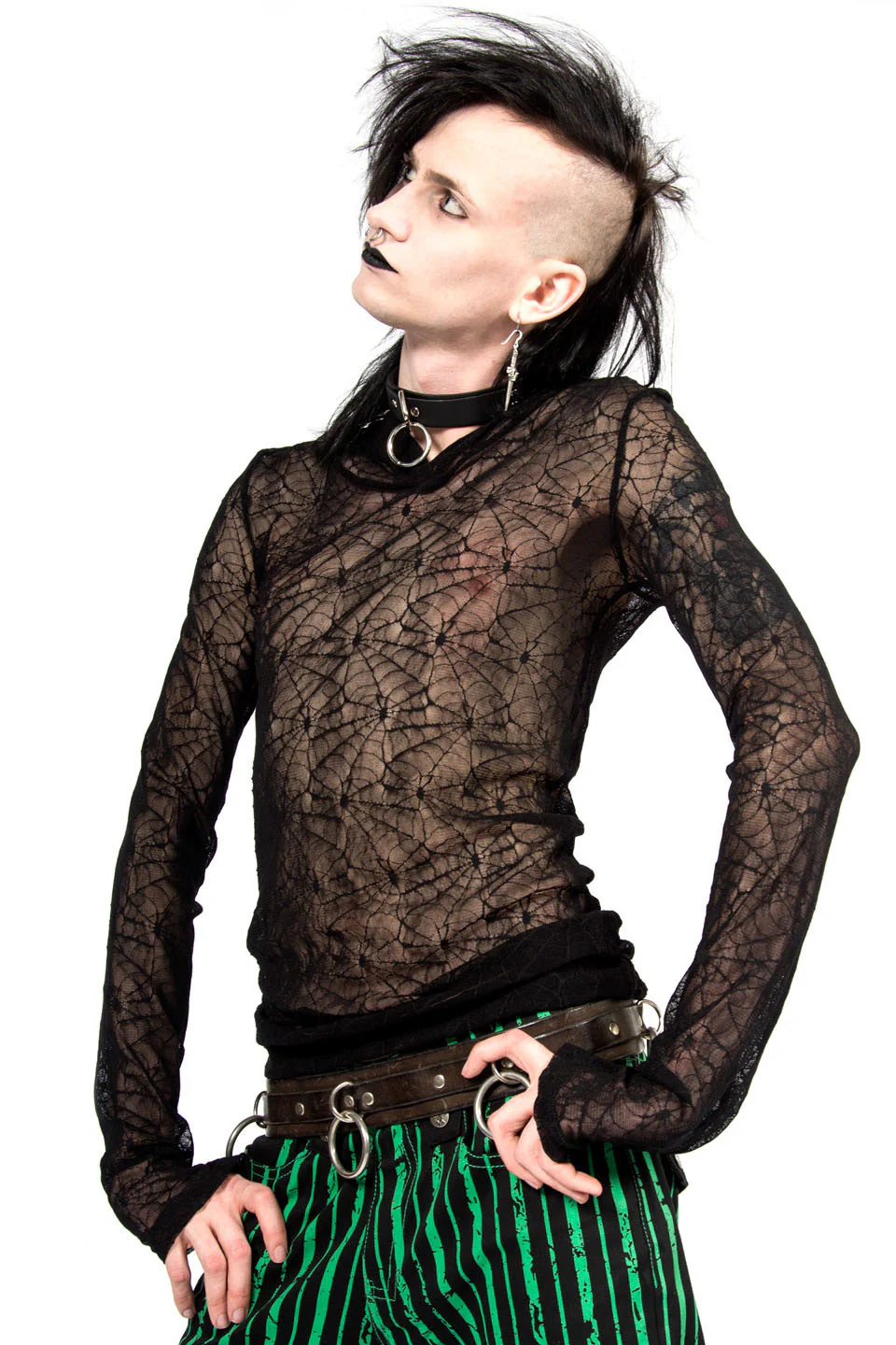 Vintage Blacklist Unisex Spider Web Mesh Top