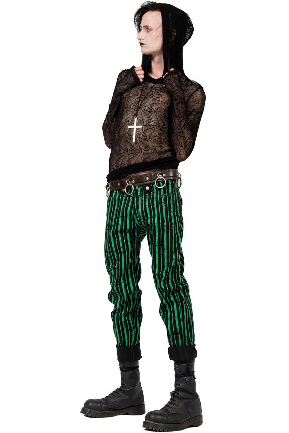 Vintage Blacklist Unisex Spider Web Mesh Top - Image 3