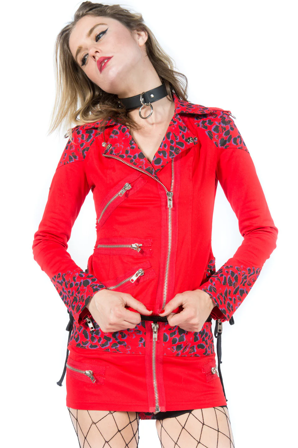 Vintage Leopard Moto Jacket - Image 2