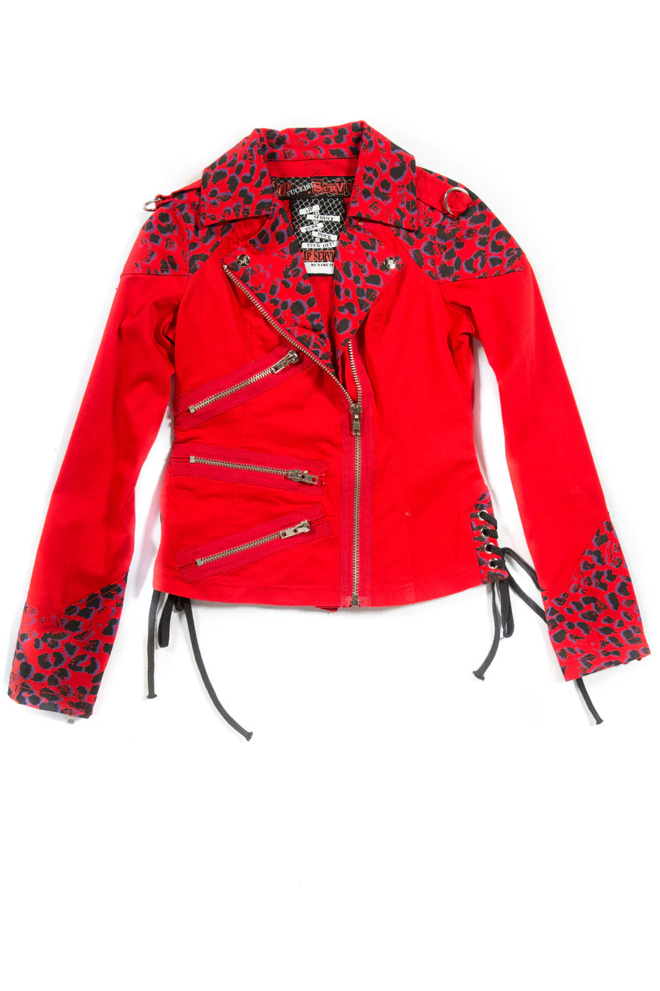 Vintage Leopard Moto Jacket - Image 5