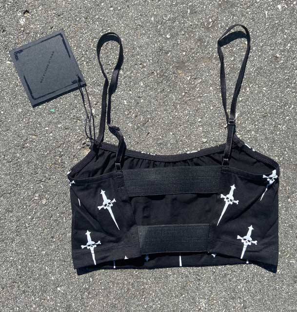 Vintage Dagger Print Bra Top - Image 2
