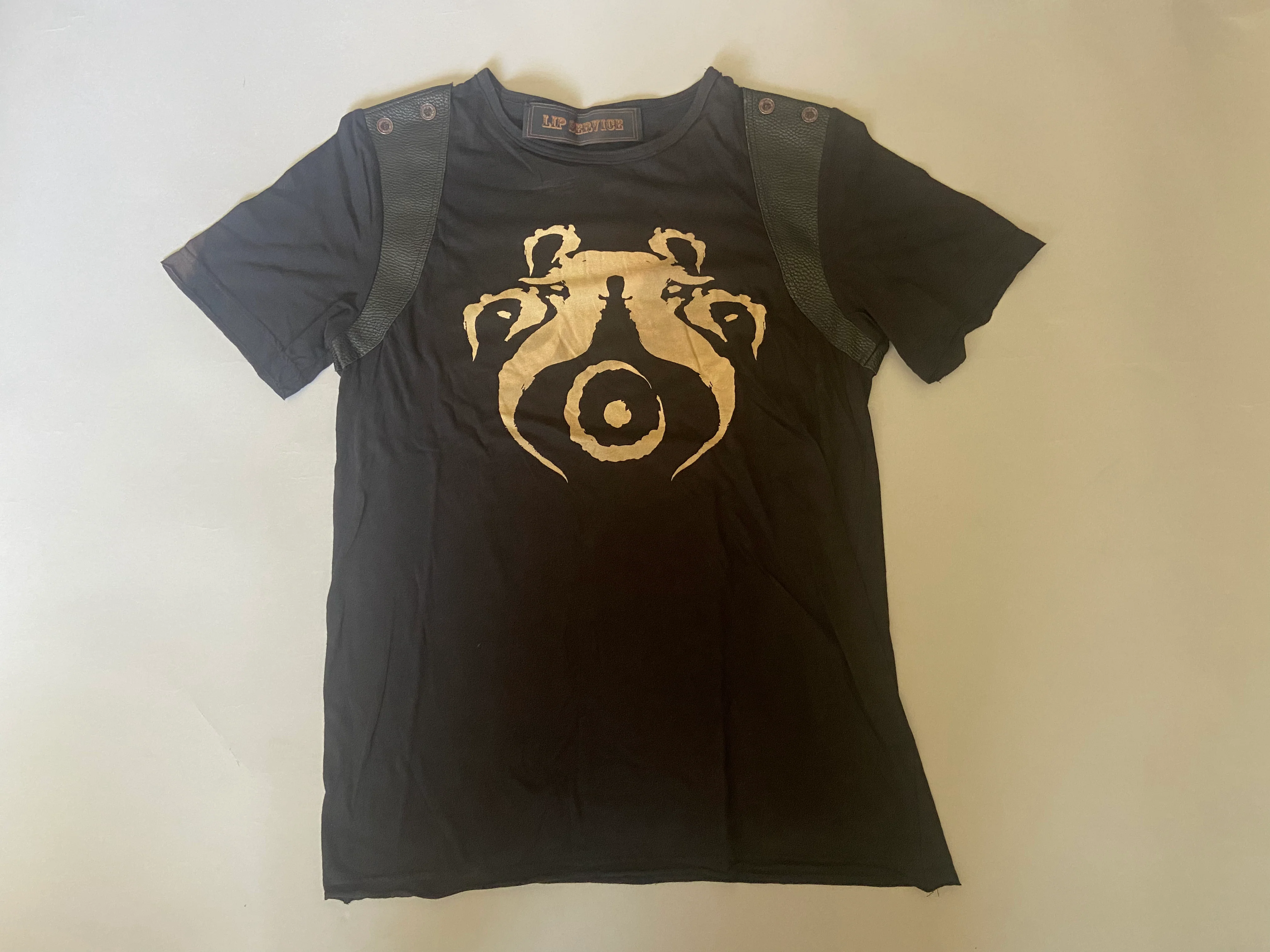 Vintage Distressed Men's T-Shirt with Bleach Print
