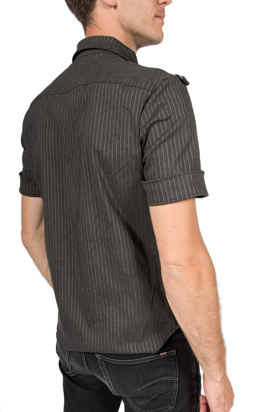 Vintage Gangster Prankster Pinstriped Shirt - Image 2