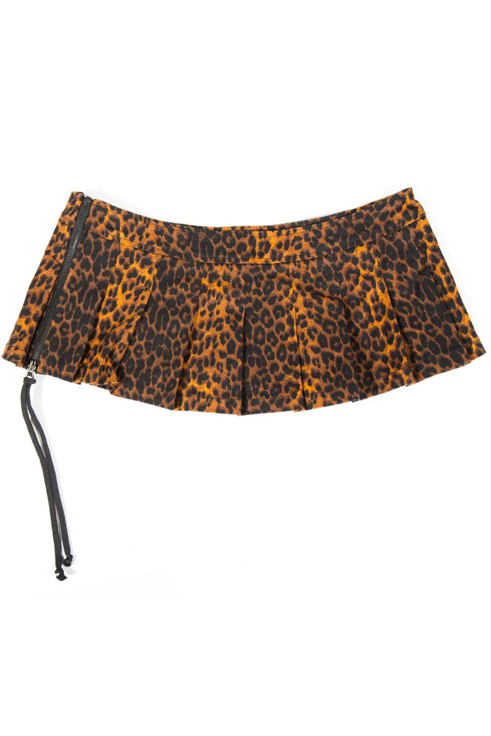 Vintage Leopard Pleated Micro Mini Skirt - Image 5