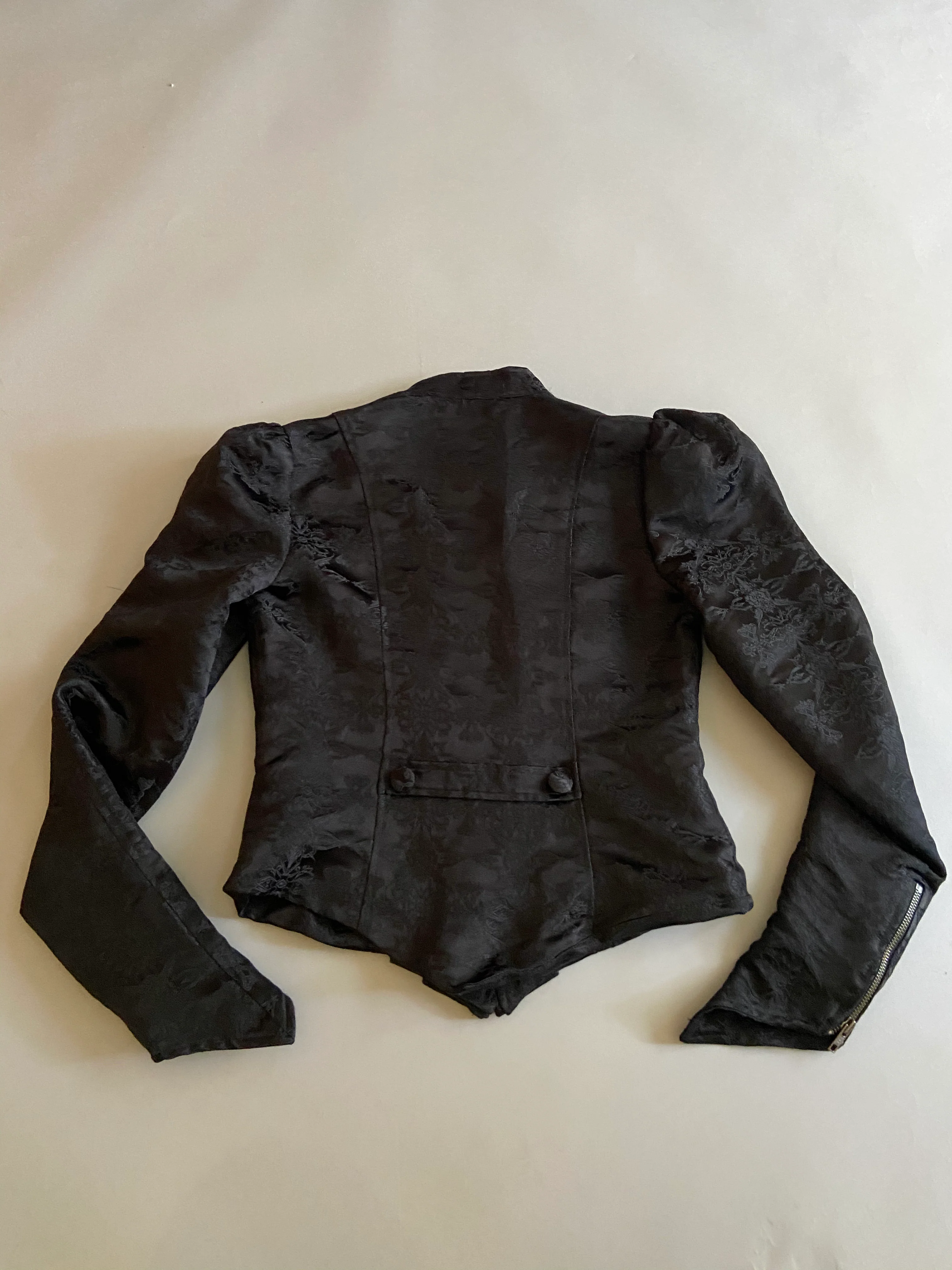 Vintage Lip Service Black Brocade Victorian Jacket - Image 2