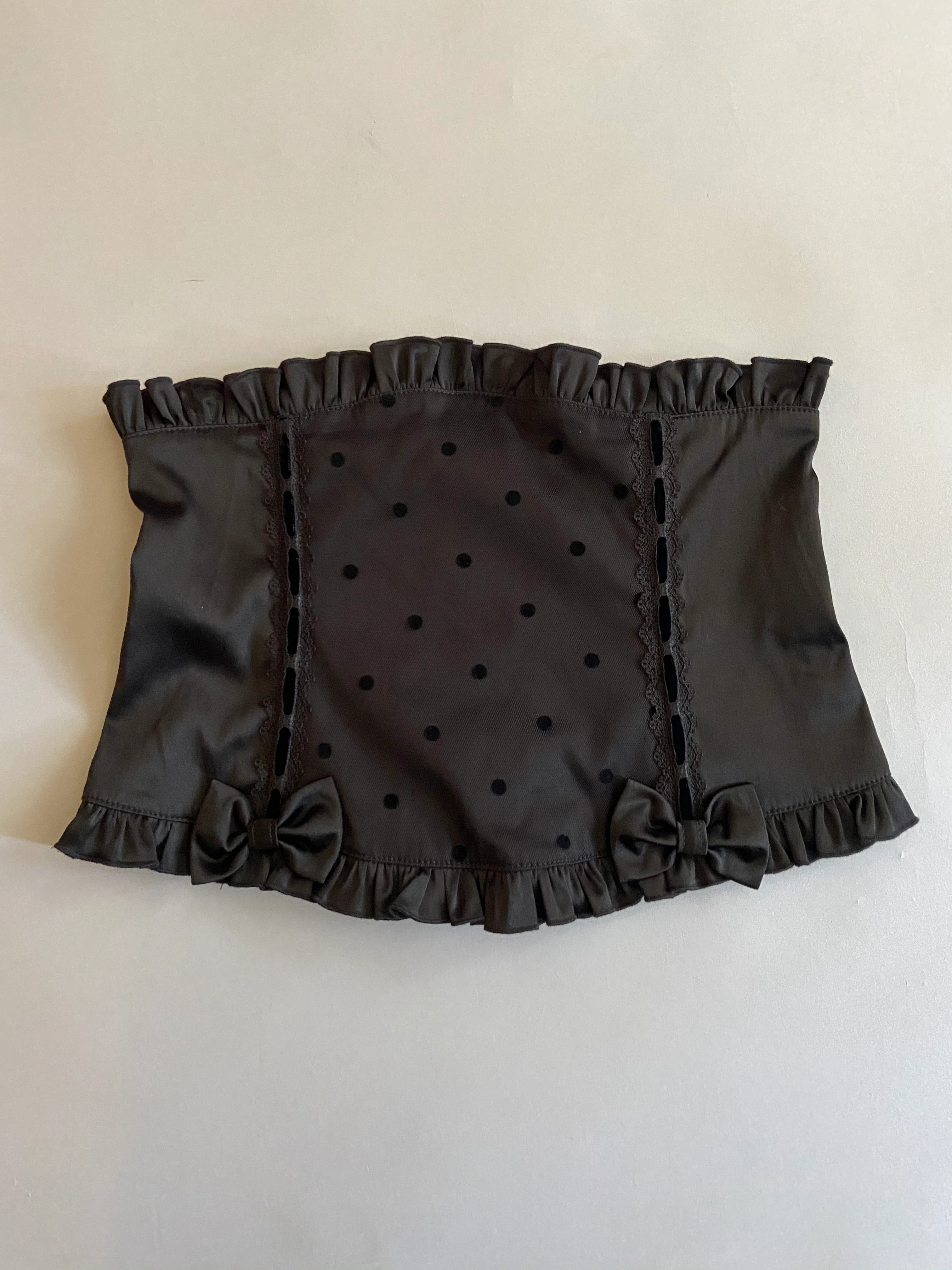 Vintage Lip Service Blacklist Black Stretch Satin Cincher