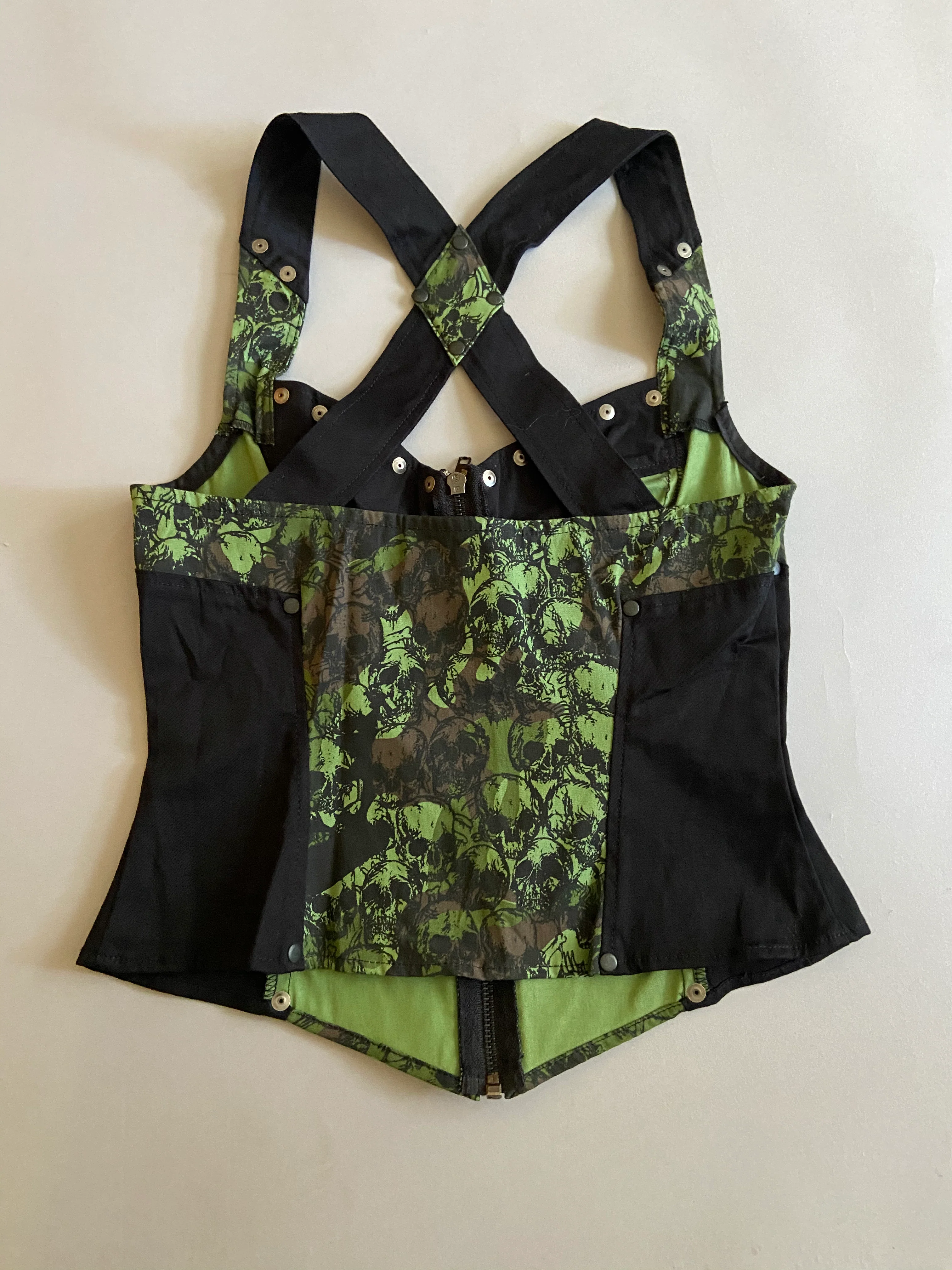Vintage Lip Service Skull Camo Bustier - Image 2