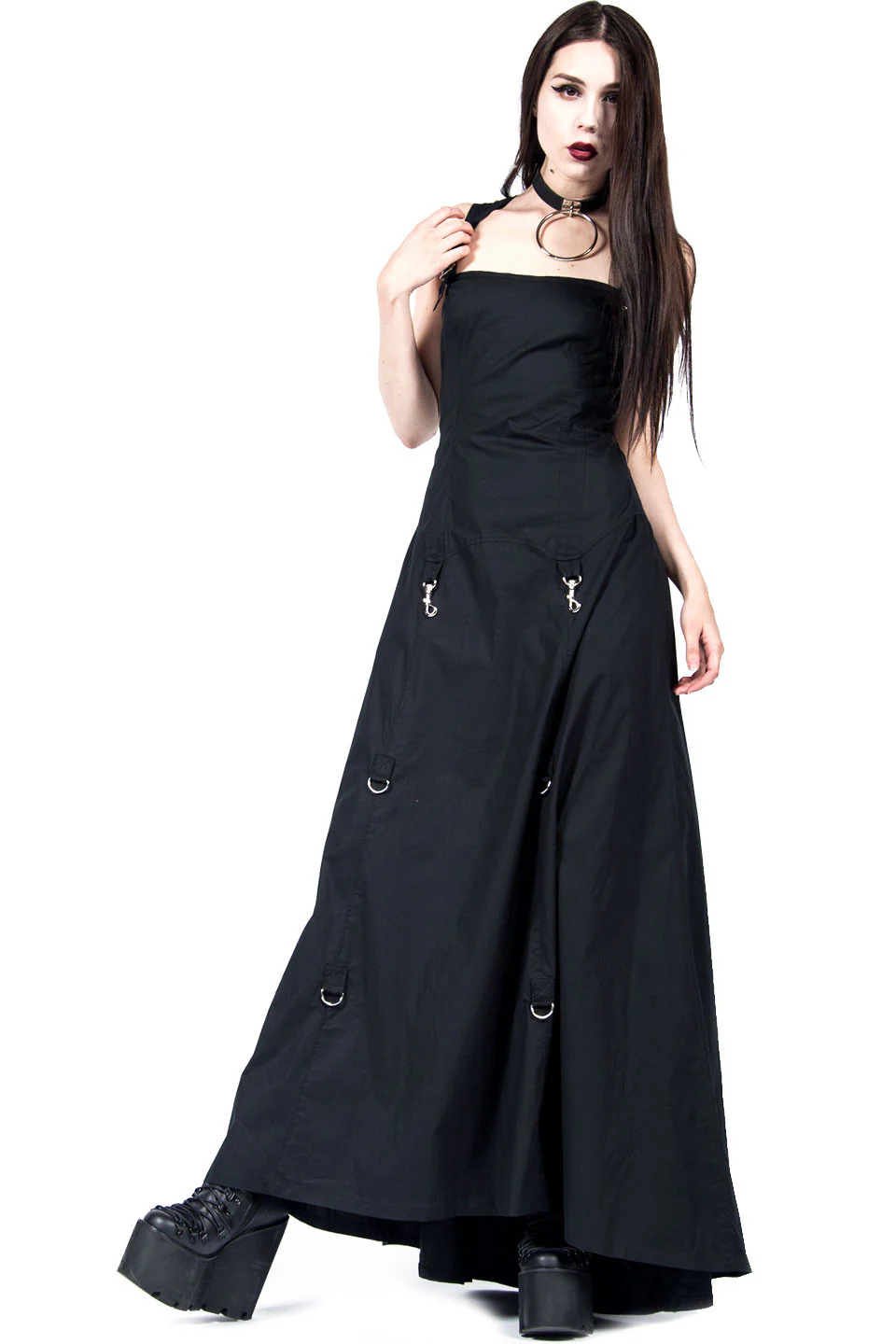 Vintage Long Black Goth Gown