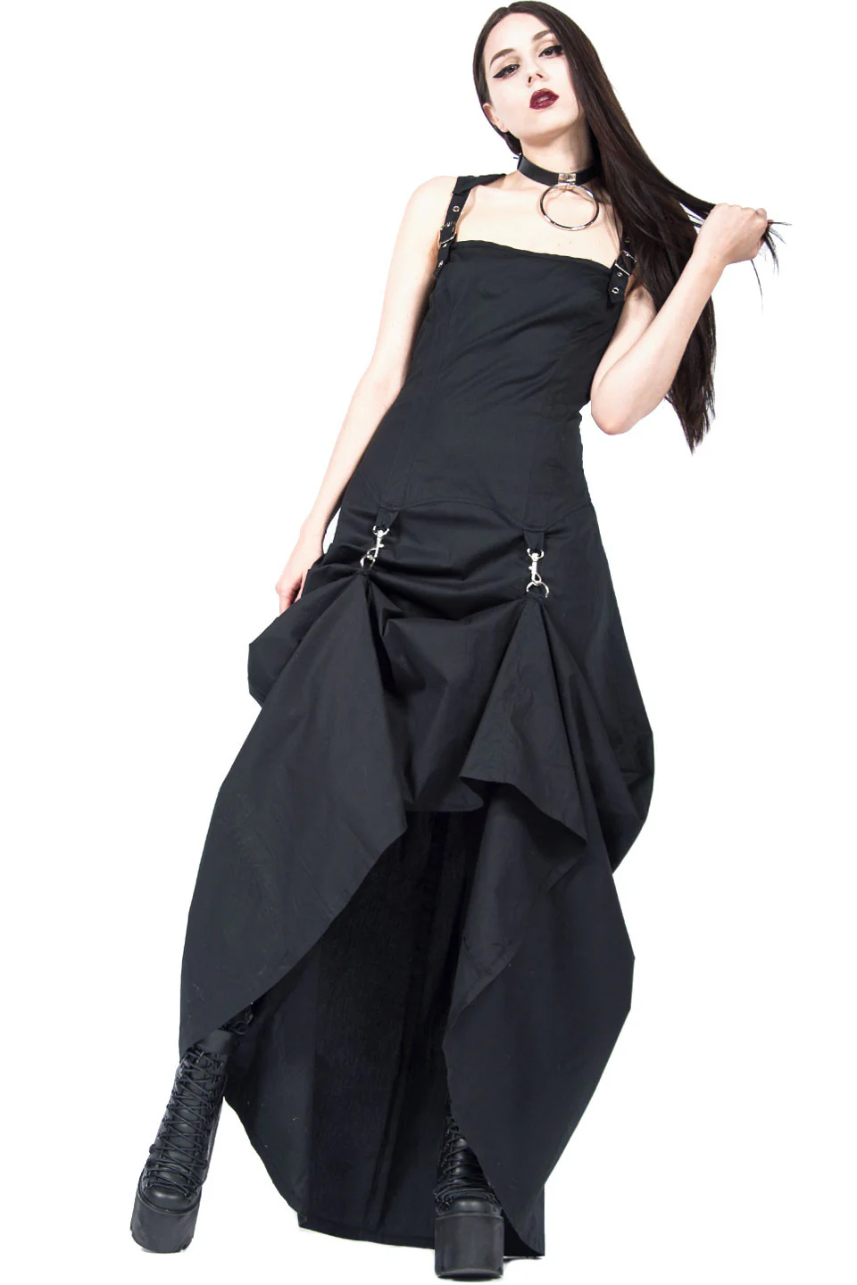 Vintage Long Black Goth Gown - Image 3