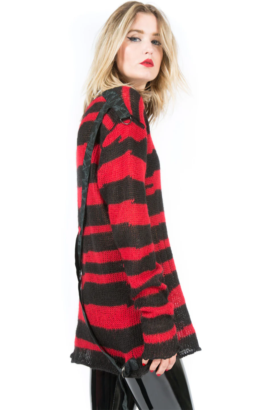 Vintage Nevermind the Mohair Striped Sweater - Image 2