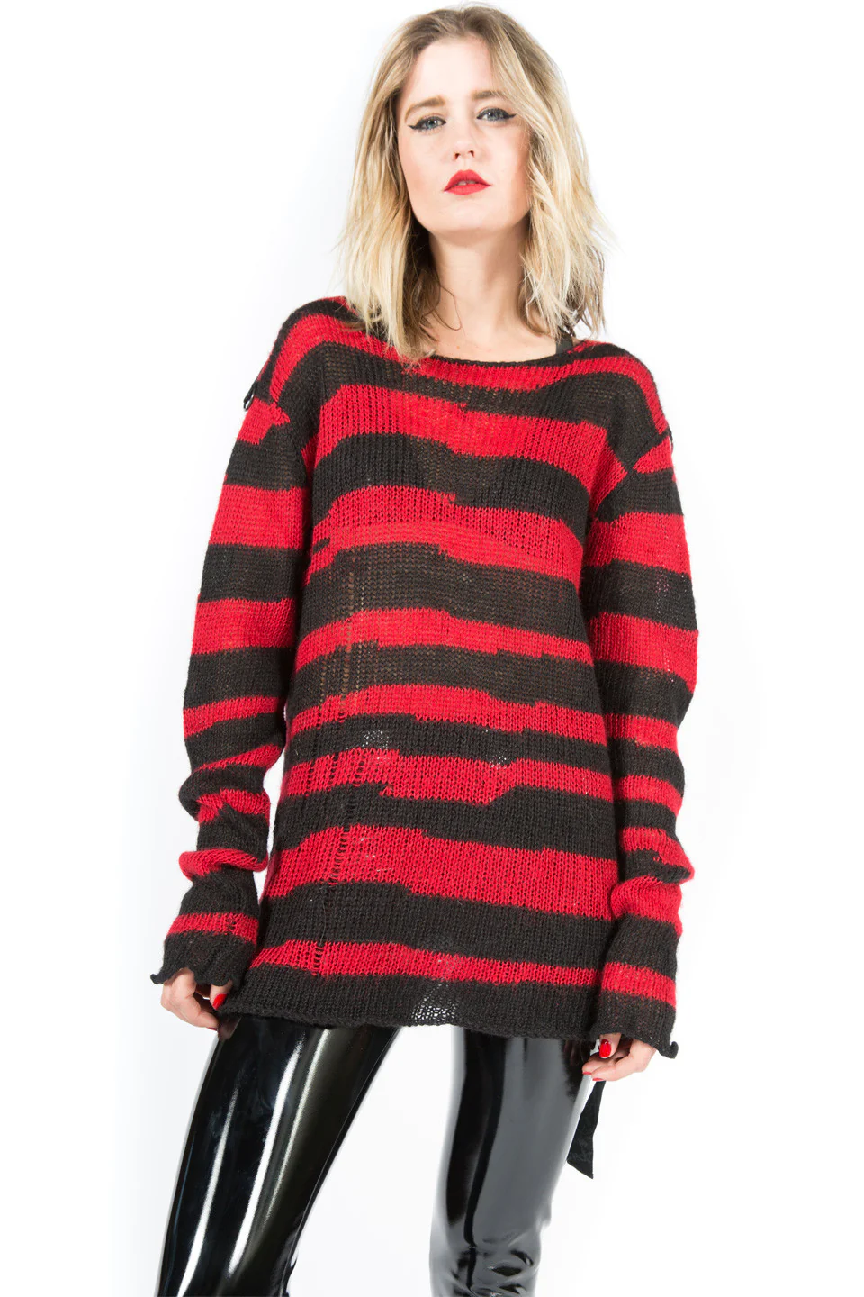 Vintage Nevermind the Mohair Striped Sweater - Image 3