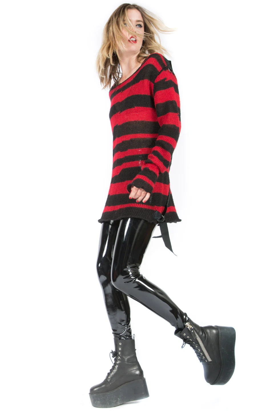 Vintage Nevermind the Mohair Striped Sweater - Image 4