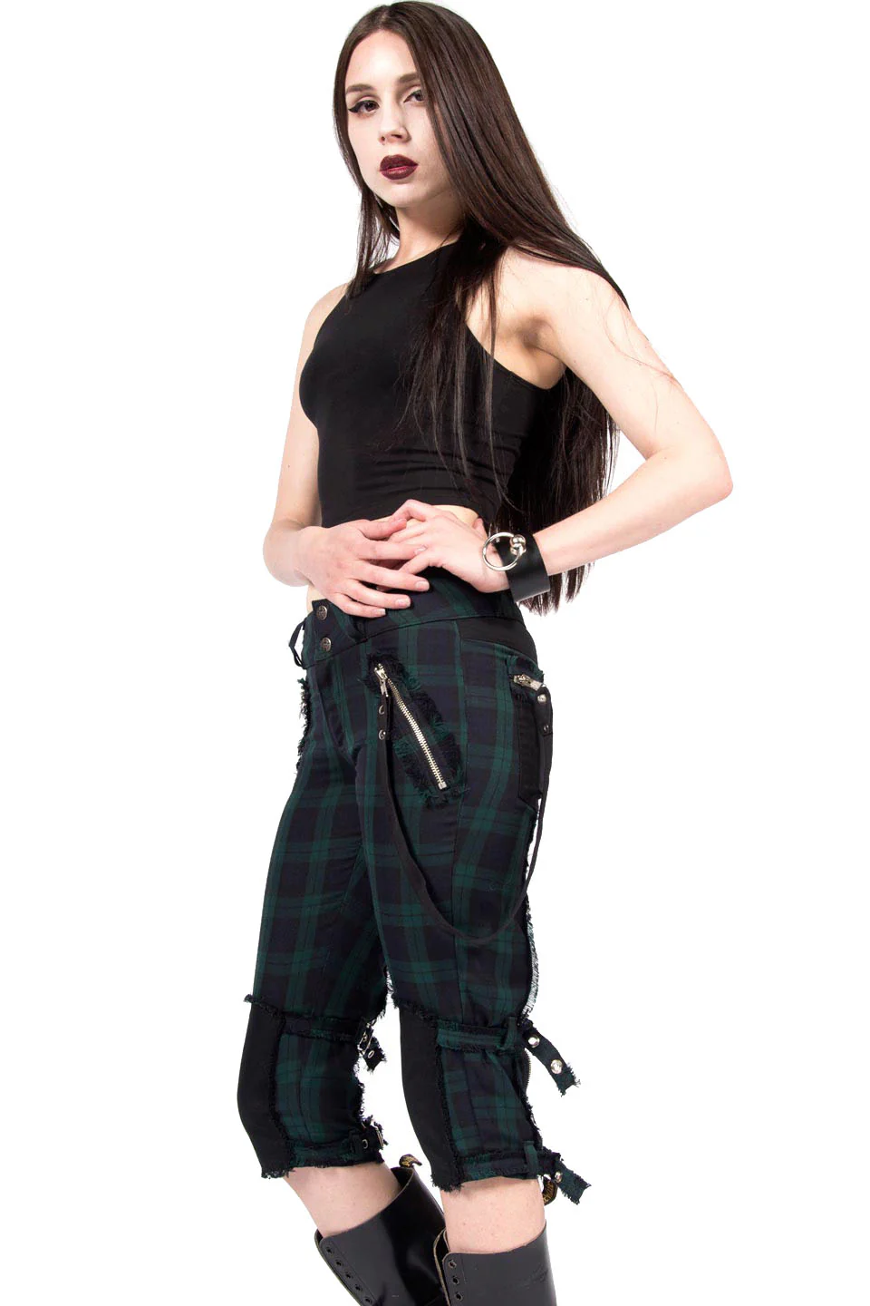 Vintage Punk & Disorderly Green Capri Pants - Image 3
