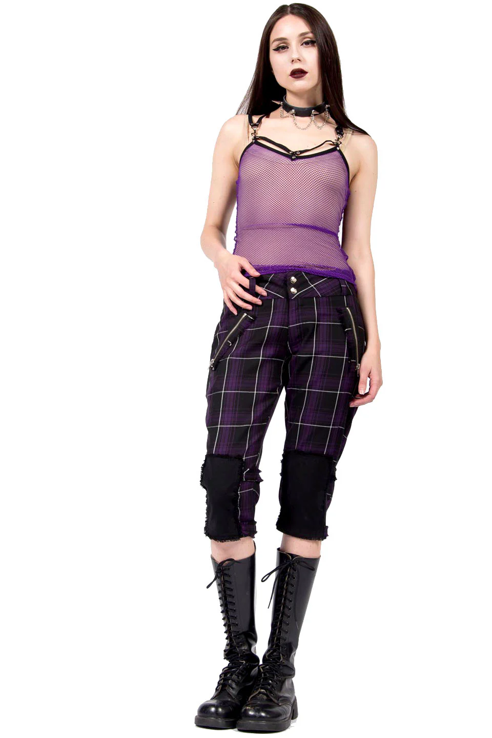 Vintage Punk & Disorderly Purple Capri Pants - Image 3